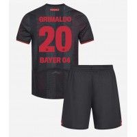 Otroški Nogometni dresi Bayer Leverkusen Alejandro Grimaldo #20 Domači 2025-26 Kratek Rokav (+ Kratke hlače)